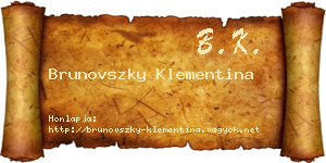 Brunovszky Klementina névjegykártya